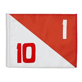 nylon semaphore dual number golf flag