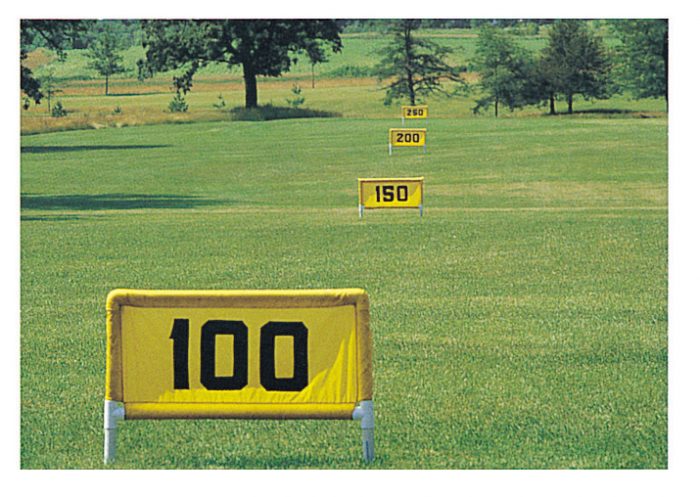 range banner driving markers golf practice distance | Golf Griffin